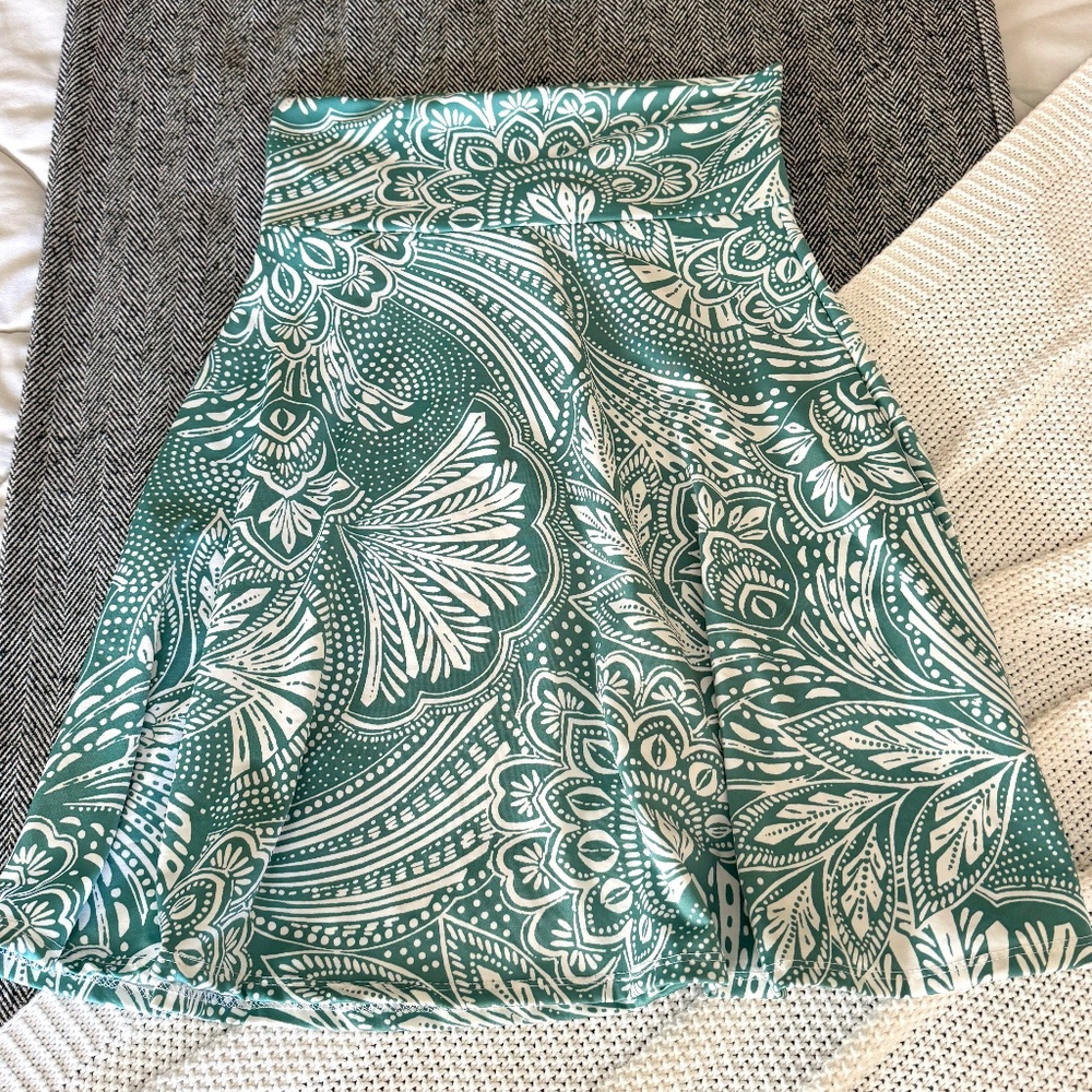 POOF New York Blue Floral Skirt